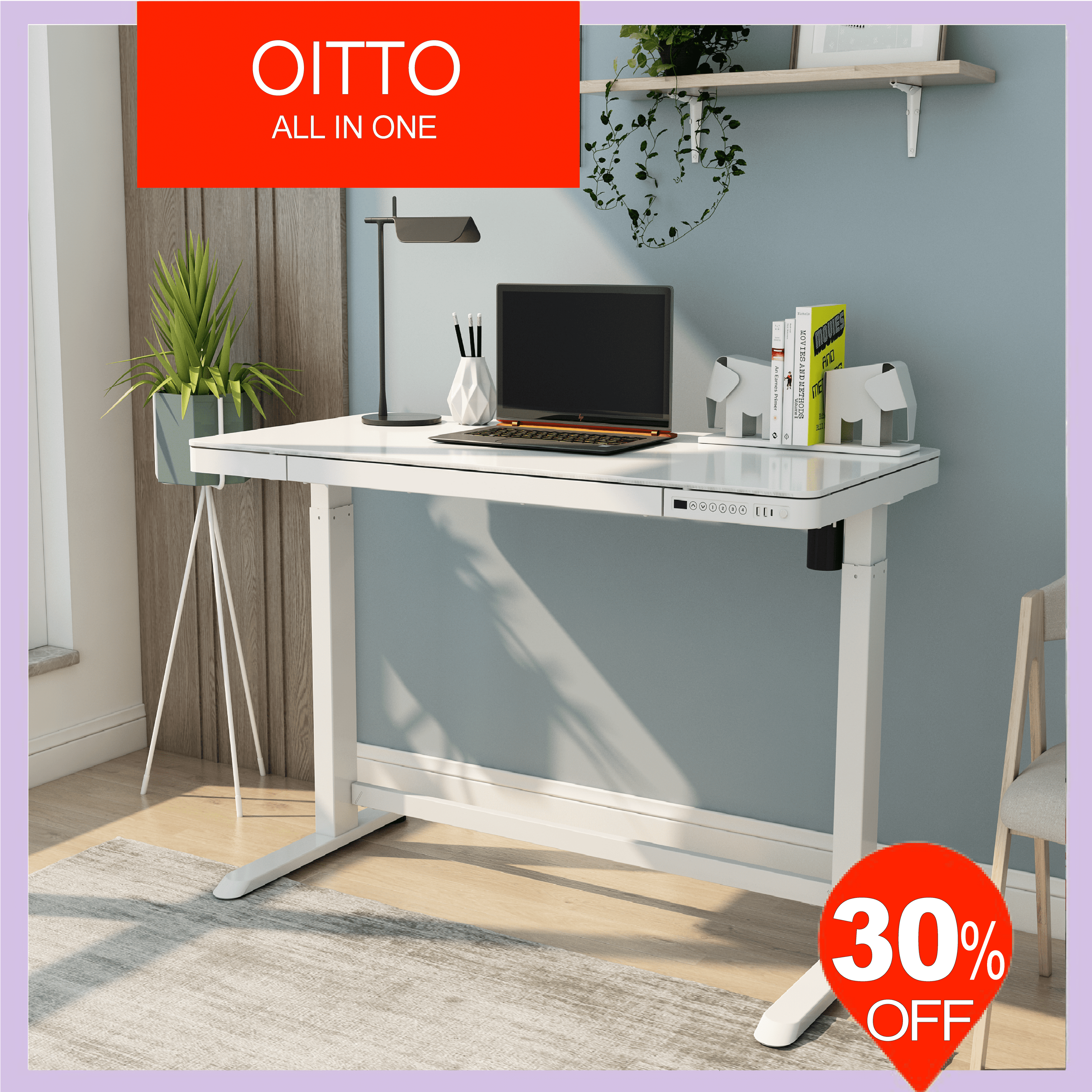 Load video: OITTO ALL IN ONE sit stand desk